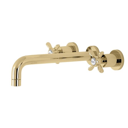 Kingston Brass Roman Tub Faucet, Polished Brass, Wall Mount KS8022BEX